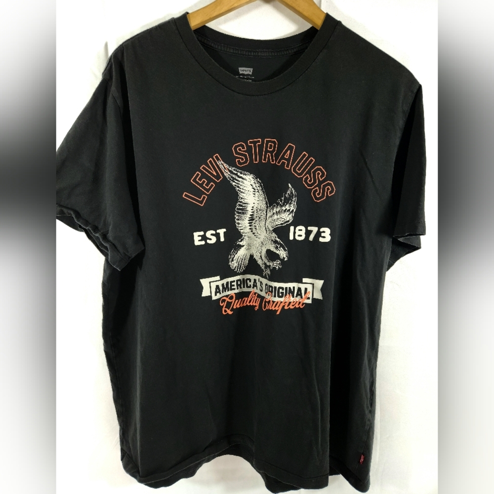 Levis Mens Standard Classic Graphic T Shirt Black Size 2XL #356